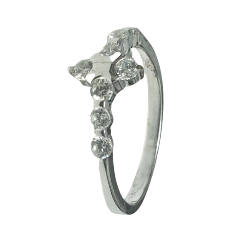 Anillo divino piedras en cruz plata 925 - Perfumisimo