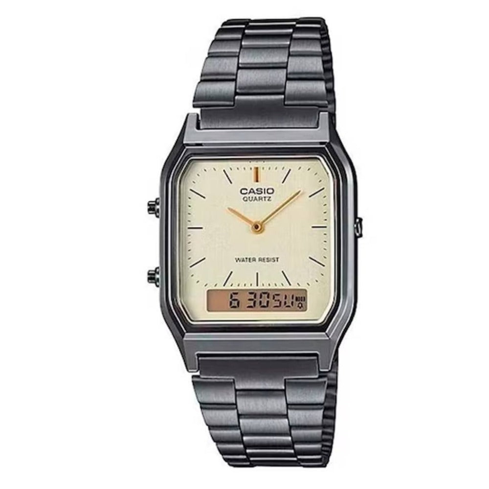 Reloj Casio AQ-230GG-9A Unisex - Análogo Digital - Reloj Reloj Casio original | Compra en Relojchile Chile | Reloj Casio Chile | Reloj Reloj Chile - Reloj hombre chile - Reloj mujer chile - Reloj santiago - Reloj original chile - reloj elegante hombre - reloj casual mujer - reloj resistente al agua - reloj acero inoxidable - reloj deportivo hombre - tienda de relojes online chile