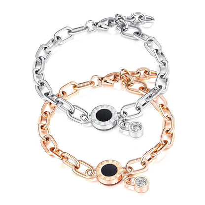 Pulsera de acero plateada 3 colores