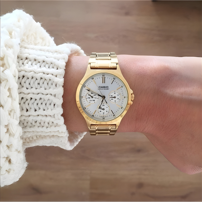 Reloj Análogo Casio LTP-V300G-7A Mujer - Reloj Reloj Casio original | Compra en Relojchile Chile | Reloj Casio Chile | Reloj Reloj Chile - Reloj hombre chile - Reloj mujer chile - Reloj santiago - Reloj original chile - reloj elegante hombre - reloj casual mujer - reloj resistente al agua - reloj acero inoxidable - reloj deportivo hombre - tienda de relojes online chile