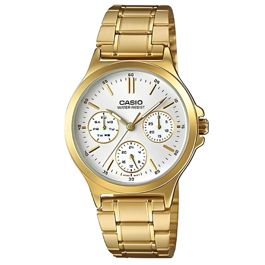 Reloj Análogo Casio LTP-V300G-7A Mujer - Reloj Reloj Casio original | Compra en Relojchile Chile | Reloj Casio Chile | Reloj Reloj Chile - Reloj hombre chile - Reloj mujer chile - Reloj santiago - Reloj original chile - reloj elegante hombre - reloj casual mujer - reloj resistente al agua - reloj acero inoxidable - reloj deportivo hombre - tienda de relojes online chile