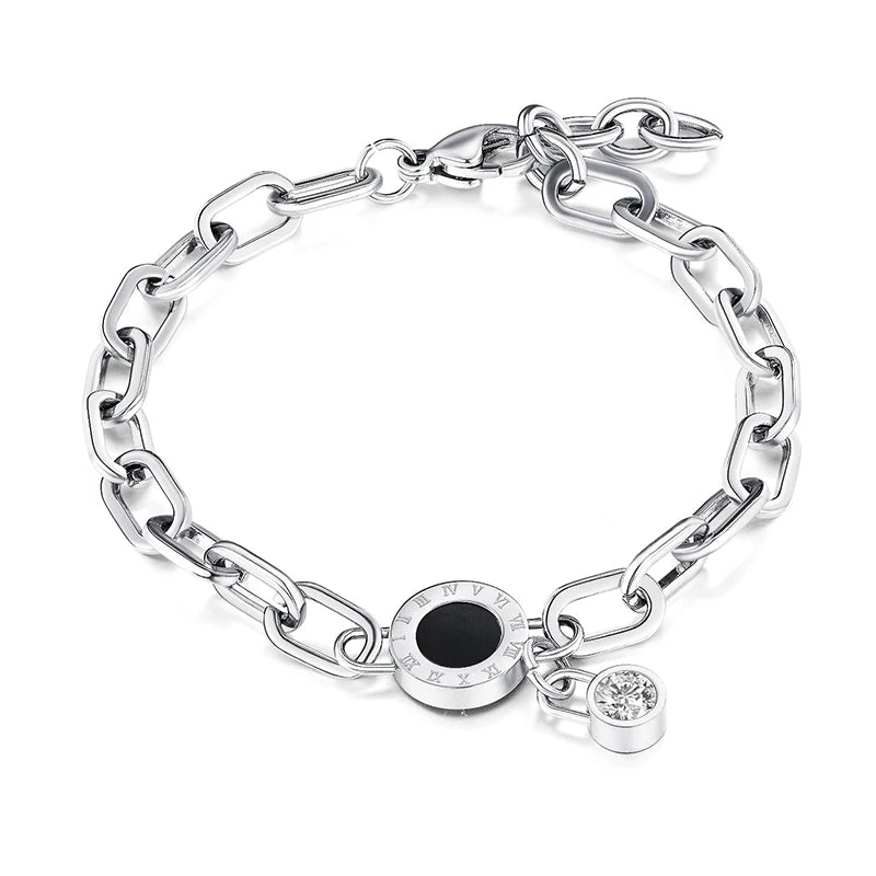 Pulsera de acero plateada 3 colores
