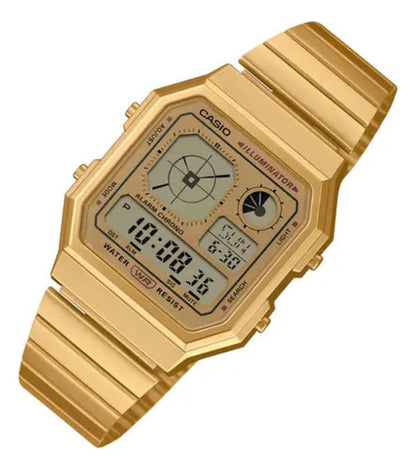 Reloj Digital Casio A130WEG-9A Unisex - Reloj Reloj Casio original | Compra en Relojchile Chile | Reloj Casio Chile | Reloj Reloj Chile - Reloj hombre chile - Reloj mujer chile - Reloj santiago - Reloj original chile - reloj elegante hombre - reloj casual mujer - reloj resistente al agua - reloj acero inoxidable - reloj deportivo hombre - tienda de relojes online chile