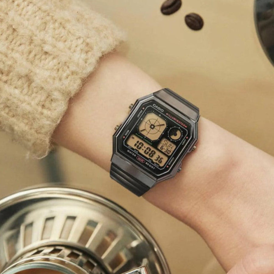 Reloj Digital Casio A130WEGG-1A Unisex - Reloj Reloj Casio original | Compra en Relojchile Chile | Reloj Casio Chile | Reloj Reloj Chile - Reloj hombre chile - Reloj mujer chile - Reloj santiago - Reloj original chile - reloj elegante hombre - reloj casual mujer - reloj resistente al agua - reloj acero inoxidable - reloj deportivo hombre - tienda de relojes online chile