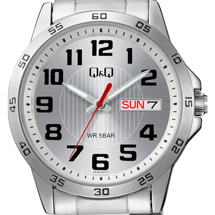 Reloj Q&Q Analogo A37A-001PY Hombre - Reloj Reloj Q&Q original | Compra en Relojchile Chile | Reloj Q&Q Chile | Reloj Reloj Chile - Reloj hombre chile - Reloj mujer chile - Reloj santiago - Reloj original chile - reloj elegante hombre - reloj casual mujer - reloj resistente al agua - reloj acero inoxidable - reloj deportivo hombre - tienda de relojes online chile