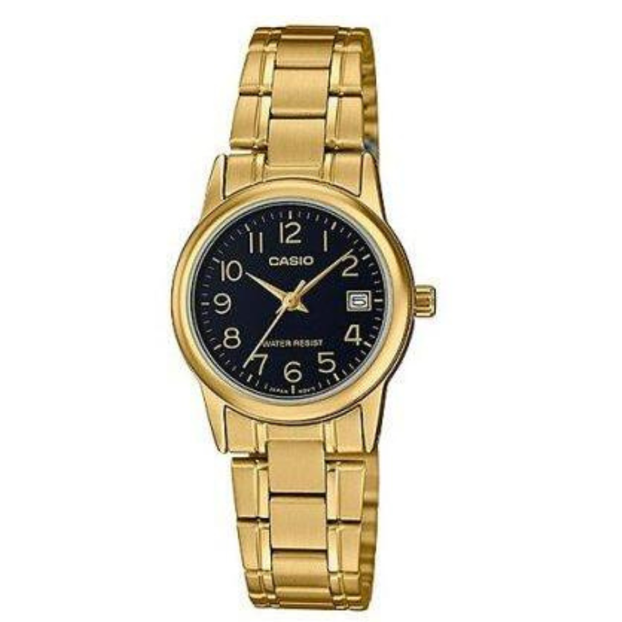 Reloj Casio LTP-V002G-1B Mujer - Análogo - Reloj Reloj Casio original | Compra en Relojchile Chile | Reloj Casio Chile | Reloj Reloj Chile - Reloj hombre chile - Reloj mujer chile - Reloj santiago - Reloj original chile - reloj elegante hombre - reloj casual mujer - reloj resistente al agua - reloj acero inoxidable - reloj deportivo hombre - tienda de relojes online chile