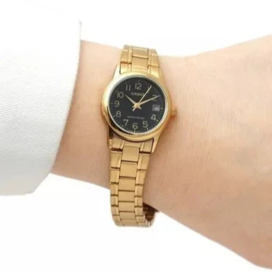 Reloj Casio LTP-V002G-1B Mujer - Análogo - Reloj Reloj Casio original | Compra en Relojchile Chile | Reloj Casio Chile | Reloj Reloj Chile - Reloj hombre chile - Reloj mujer chile - Reloj santiago - Reloj original chile - reloj elegante hombre - reloj casual mujer - reloj resistente al agua - reloj acero inoxidable - reloj deportivo hombre - tienda de relojes online chile