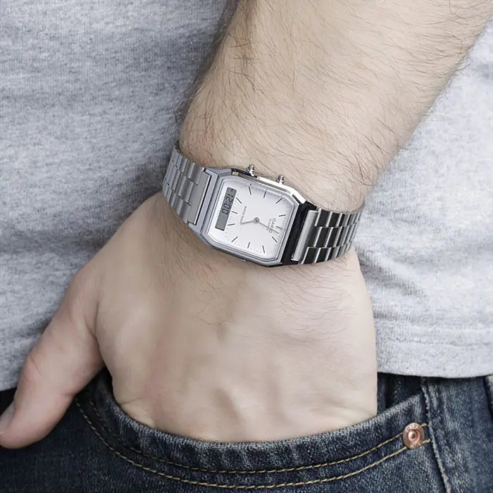 Reloj Casio AQ-230A-7A Unisex - Análogo Digital - Reloj Reloj Casio original | Compra en Relojchile Chile | Reloj Casio Chile | Reloj Reloj Chile - Reloj hombre chile - Reloj mujer chile - Reloj santiago - Reloj original chile - reloj elegante hombre - reloj casual mujer - reloj resistente al agua - reloj acero inoxidable - reloj deportivo hombre - tienda de relojes online chile