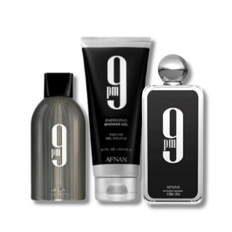 Afnan Estuche  9 Pm edp 100ml +S/G 150ml +Deo 150ml Hombre