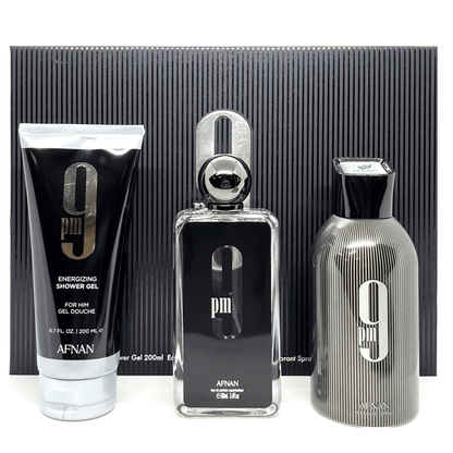 Afnan Estuche  9 Pm edp 100ml +S/G 150ml +Deo 150ml Hombre