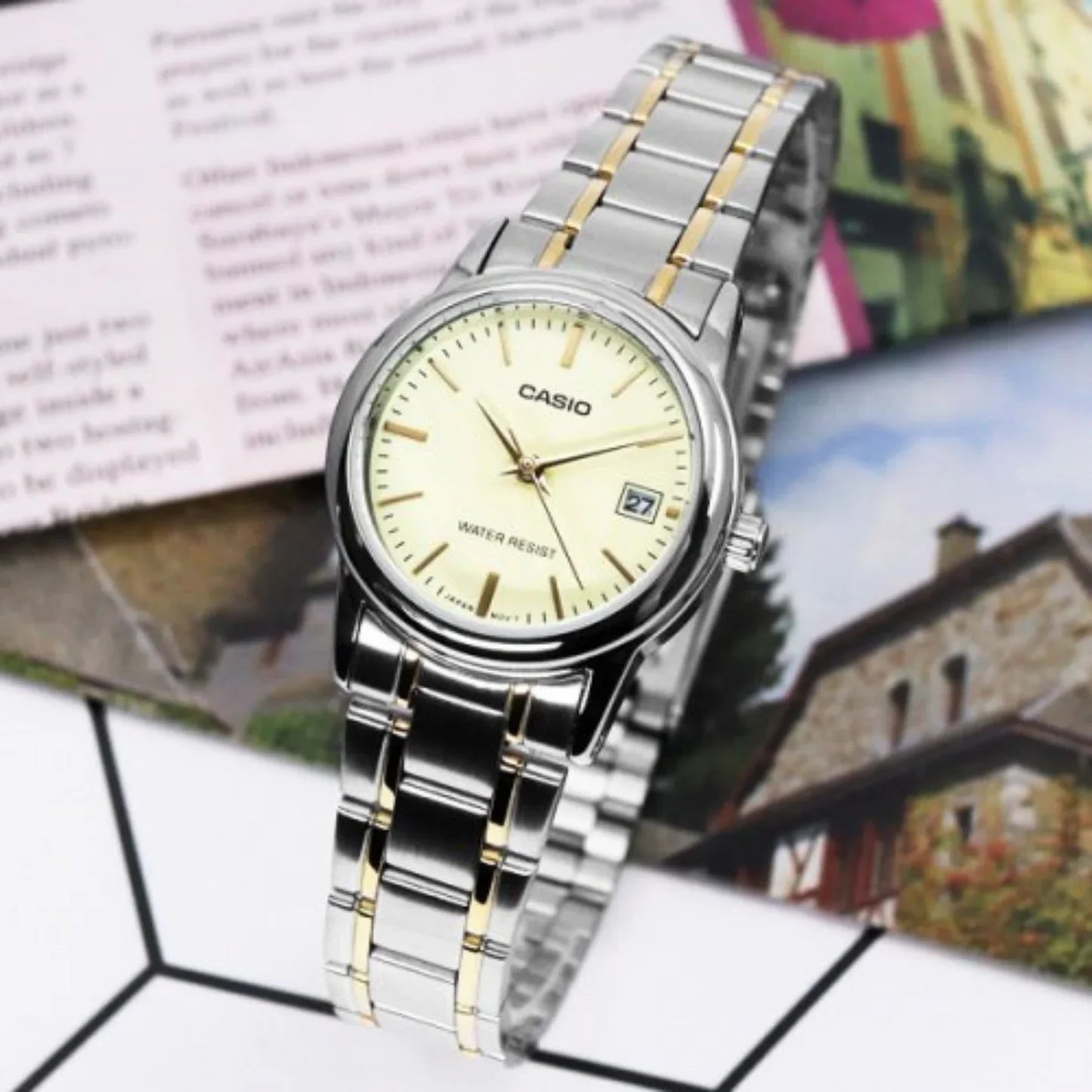 Reloj Casio LTP-V002SG-9A Mujer - Análogo - Reloj Reloj Casio original | Compra en Relojchile Chile | Reloj Casio Chile | Reloj Reloj Chile - Reloj hombre chile - Reloj mujer chile - Reloj santiago - Reloj original chile - reloj elegante hombre - reloj casual mujer - reloj resistente al agua - reloj acero inoxidable - reloj deportivo hombre - tienda de relojes online chile
