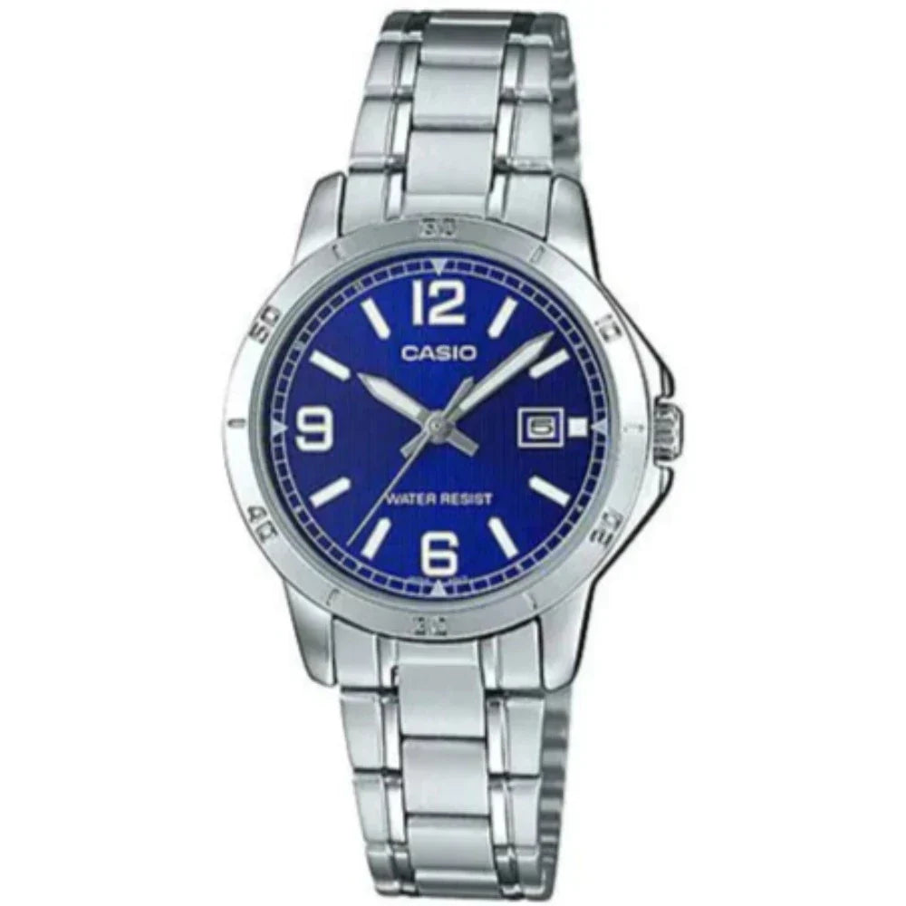 Reloj Casio LTP-V004D-2B Mujer - Análogo - Reloj Reloj Casio original | Compra en Relojchile Chile | Reloj Casio Chile | Reloj Reloj Chile - Reloj hombre chile - Reloj mujer chile - Reloj santiago - Reloj original chile - reloj elegante hombre - reloj casual mujer - reloj resistente al agua - reloj acero inoxidable - reloj deportivo hombre - tienda de relojes online chile