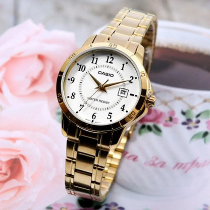 Reloj Casio LTP-V004G-7B Mujer - Análogo - Reloj Reloj Casio original | Compra en Relojchile Chile | Reloj Casio Chile | Reloj Reloj Chile - Reloj hombre chile - Reloj mujer chile - Reloj santiago - Reloj original chile - reloj elegante hombre - reloj casual mujer - reloj resistente al agua - reloj acero inoxidable - reloj deportivo hombre - tienda de relojes online chile