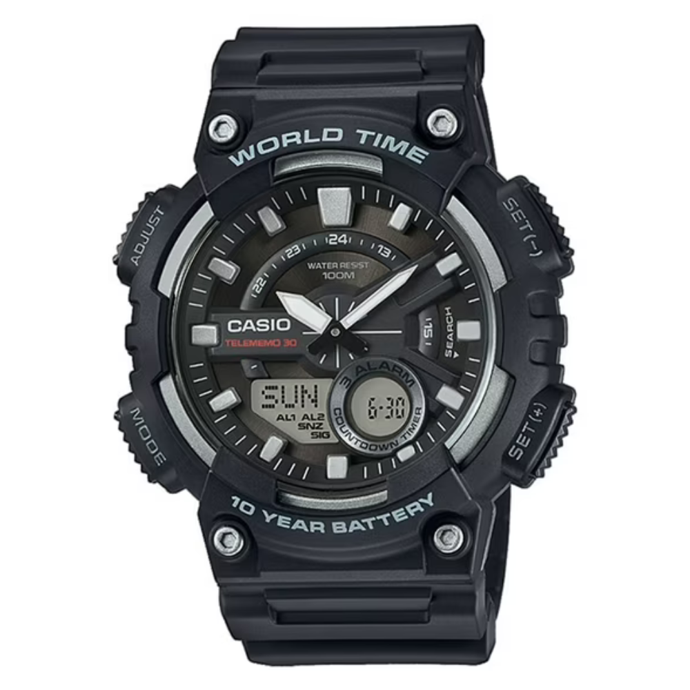 Reloj Casio AEQ-110W-1AV Hombre - Análogo Digital - Reloj Reloj Casio original | Compra en Relojchile Chile | Reloj Casio Chile | Reloj Reloj Chile - Reloj hombre chile - Reloj mujer chile - Reloj santiago - Reloj original chile - reloj elegante hombre - reloj casual mujer - reloj resistente al agua - reloj acero inoxidable - reloj deportivo hombre - tienda de relojes online chile