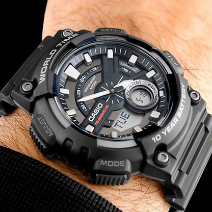 Reloj Casio AEQ-110W-1AV Hombre - Análogo Digital - Reloj Reloj Casio original | Compra en Relojchile Chile | Reloj Casio Chile | Reloj Reloj Chile - Reloj hombre chile - Reloj mujer chile - Reloj santiago - Reloj original chile - reloj elegante hombre - reloj casual mujer - reloj resistente al agua - reloj acero inoxidable - reloj deportivo hombre - tienda de relojes online chile
