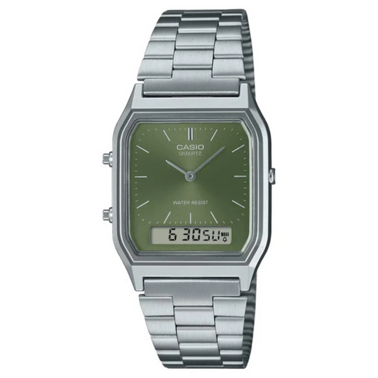 Reloj Casio AQ-230A-3A Unisex - Análogo Digital - Reloj Reloj Casio original | Compra en Relojchile Chile | Reloj Casio Chile | Reloj Reloj Chile - Reloj hombre chile - Reloj mujer chile - Reloj santiago - Reloj original chile - reloj elegante hombre - reloj casual mujer - reloj resistente al agua - reloj acero inoxidable - reloj deportivo hombre - tienda de relojes online chile