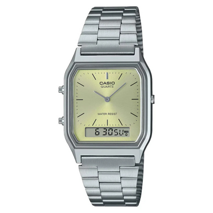 Reloj Casio AQ-230A-9A Unisex - Análogo Digital - Reloj Reloj Casio original | Compra en Relojchile Chile | Reloj Casio Chile | Reloj Reloj Chile - Reloj hombre chile - Reloj mujer chile - Reloj santiago - Reloj original chile - reloj elegante hombre - reloj casual mujer - reloj resistente al agua - reloj acero inoxidable - reloj deportivo hombre - tienda de relojes online chile