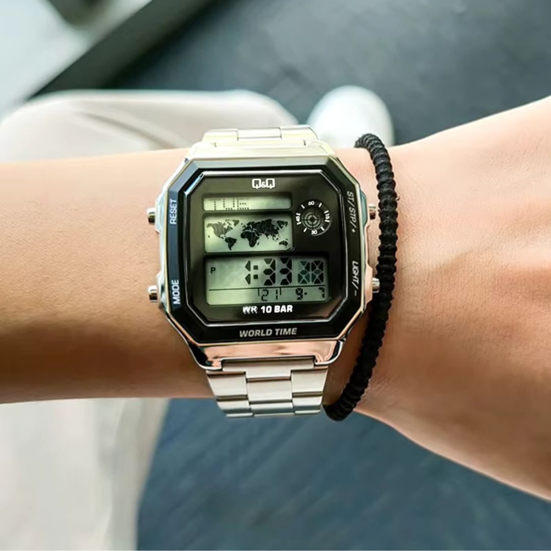 Reloj Q&Q M196J006Y Hombre - Digital - Reloj Reloj Q&Q original | Compra en Relojchile Chile | Reloj Q&Q Chile | Reloj Reloj Chile - Reloj hombre chile - Reloj mujer chile - Reloj santiago - Reloj original chile - reloj elegante hombre - reloj casual mujer - reloj resistente al agua - reloj acero inoxidable - reloj deportivo hombre - tienda de relojes online chile