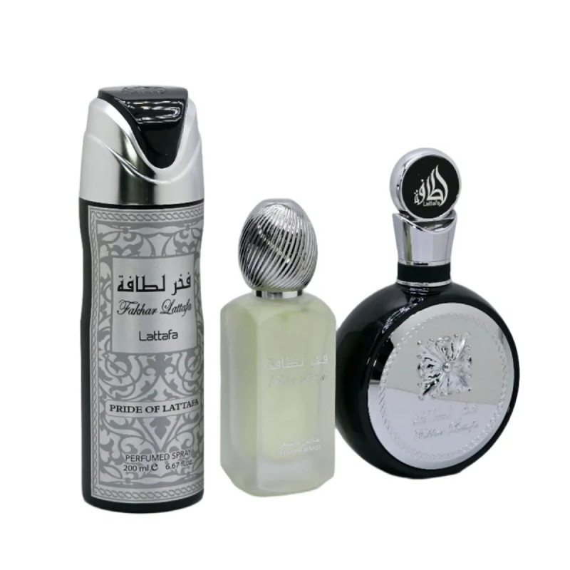 Lattafa Estuche Fakhar Man edp 100ml+Perfume Spray 200ml+Hair Mist 50ml Hombre