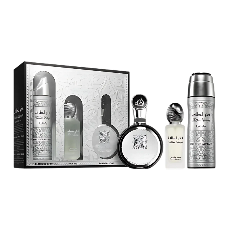 Lattafa Estuche Fakhar Man edp 100ml+Perfume Spray 200ml+Hair Mist 50ml Hombre