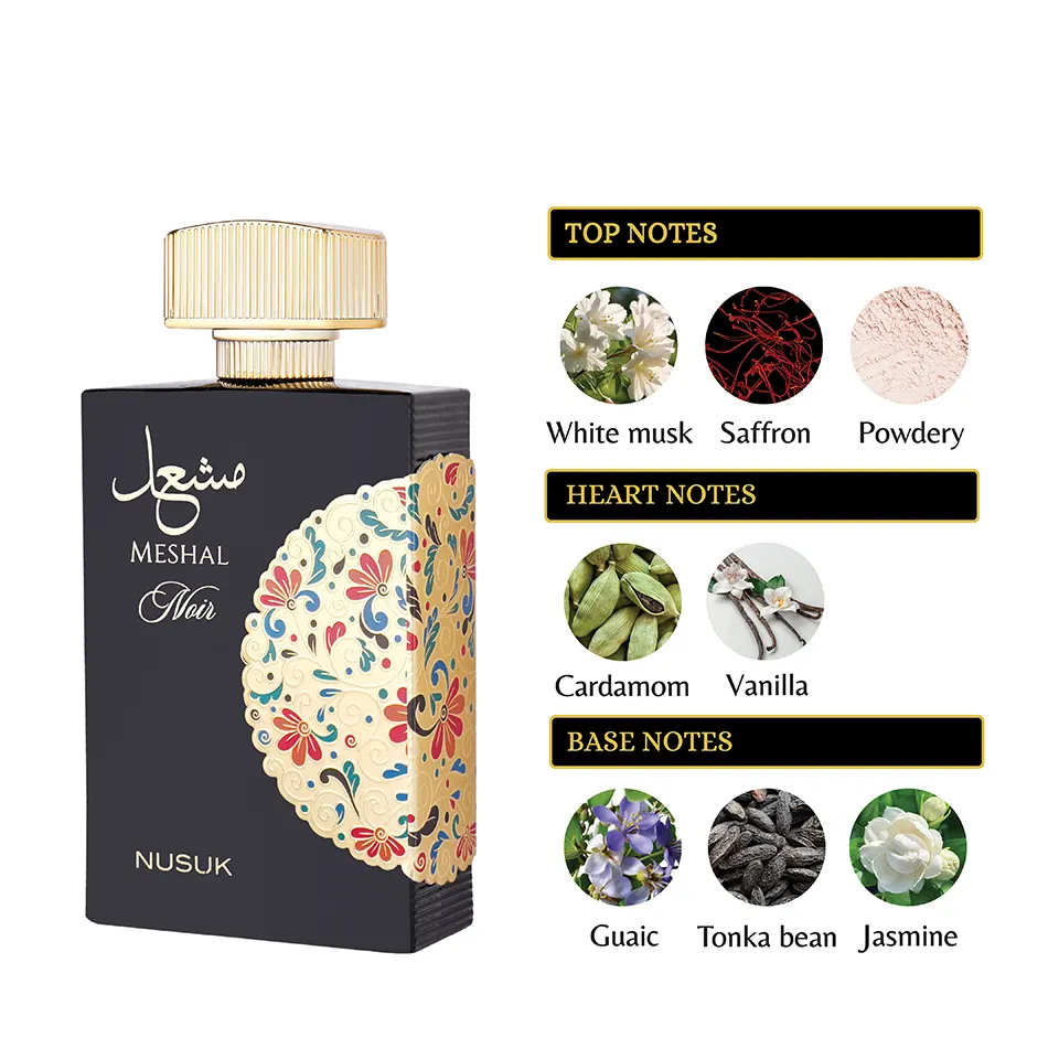 Nusuk Meshal Noir Gold Extrait De Parfum 100ml Unisex
