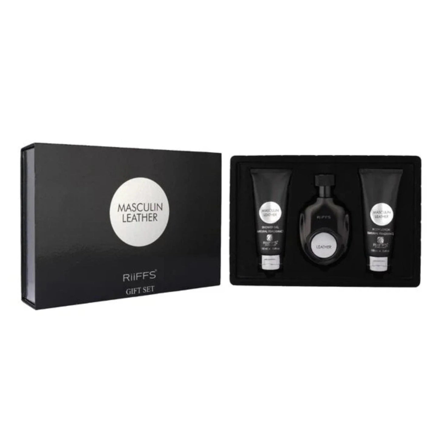 Riiffs Estuche Masculin Leather edp 100ml +S/G 100ml +B/L 100ml Hombre