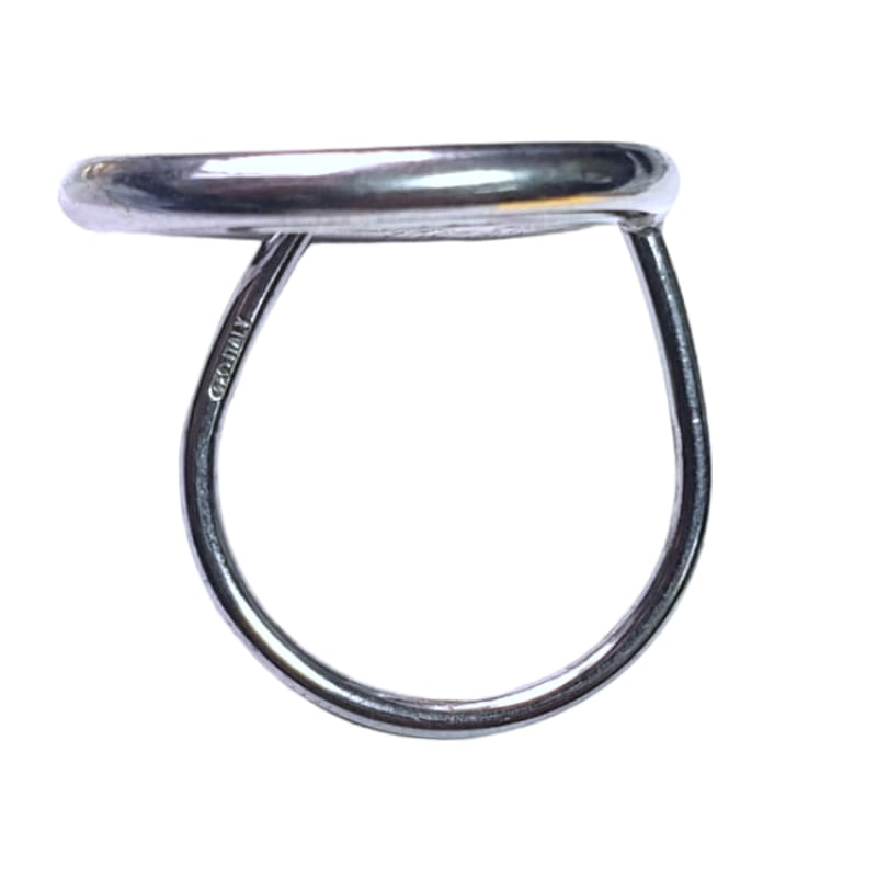Anillo 1 circulo 1 corazón piedras negras Plata Italiana - Metalli - 8 - Perfumisimo