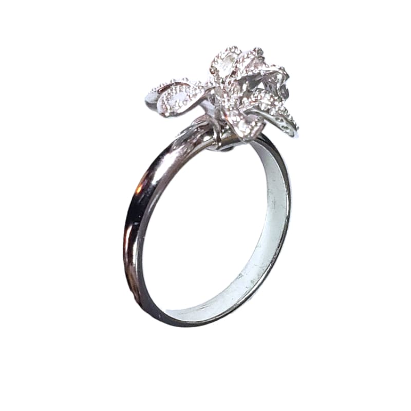 Anillo flor con piedras Plata Italiana 925 - Metalli - 7 - Perfumisimo