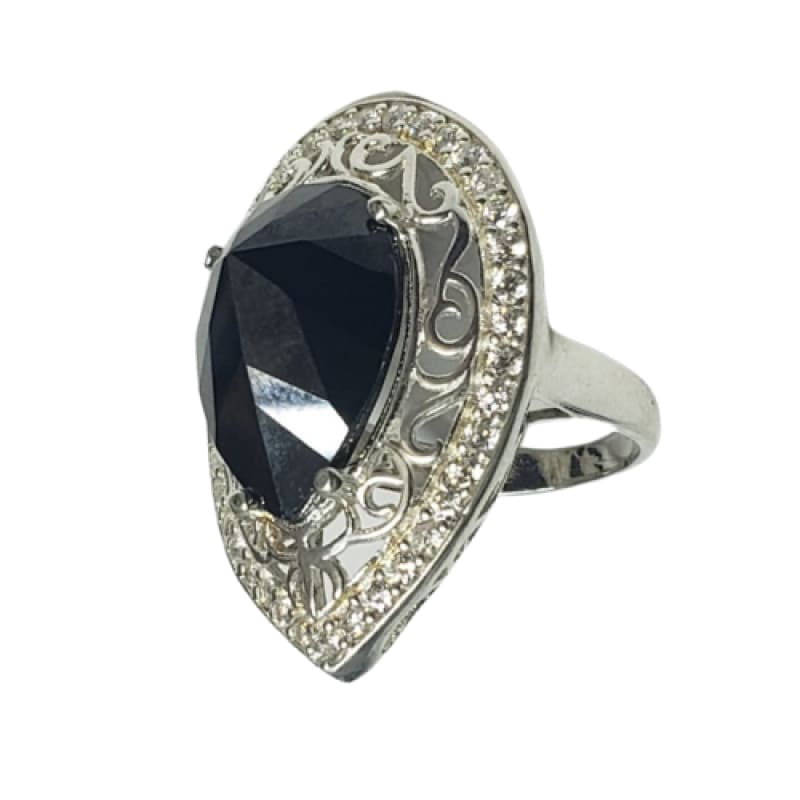 Anillo ice black piedras plata 925 - Metalli - 6 - Perfumisimo