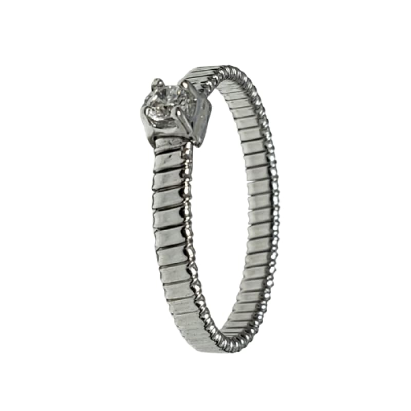 Anillo líneas con solitario piedras murano - Metalli - Default Title - Perfumisimo