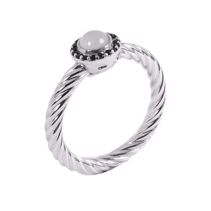 Anillo Perla y piedras negras Plata Italiana 925 - Metalli - 7 - Perfumisimo