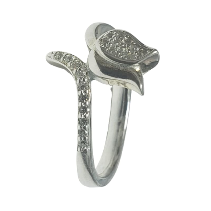 Anillo Rosa única con piedras plata 925 - Perfumisimo