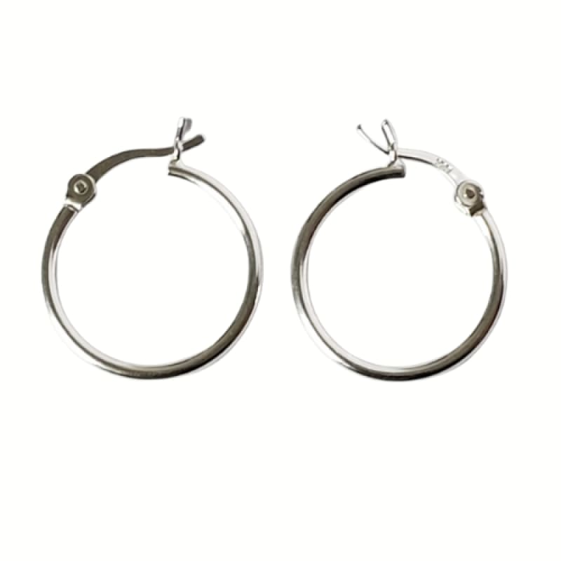 Argollas medianas plata 925 - Metalli - Default Title - Perfumisimo