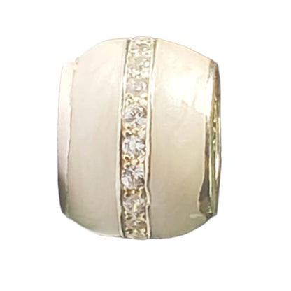 Charm blanco marfil con linea de cristales Murano y Plata Italiana 925 - Metalli - Default Title - Perfumisimo