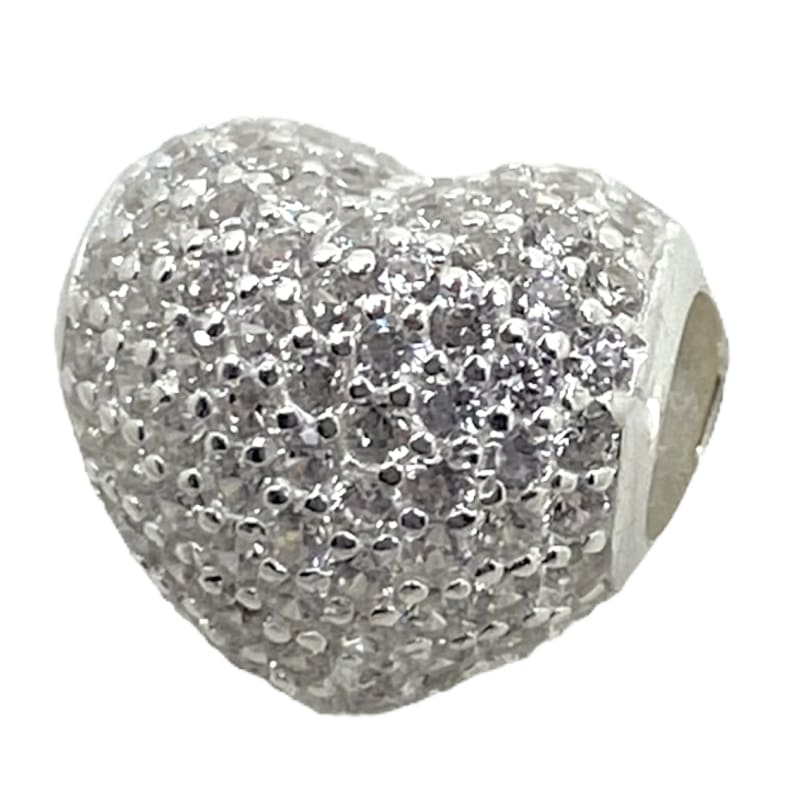 Charm corazón blanco cristales Murano y Plata Italiana 925 - Metalli - Default Title - Perfumisimo