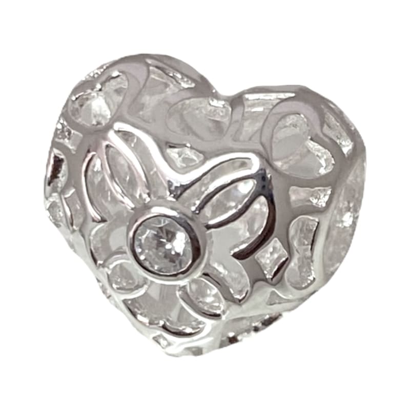 Charm corazón con piedras Plata Italiana 925 - Metalli - Default Title - Perfumisimo