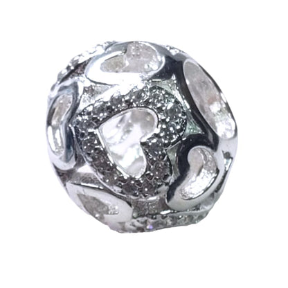 Charm corazones con piedras Plata Italiana 925 - Metalli - Default Title - Perfumisimo