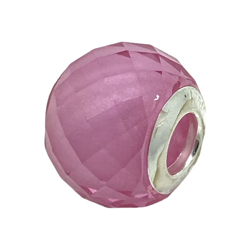 Charm esfera de cristal murano rosa Plata Italiana 925 - Metalli - Default Title - Perfumisimo