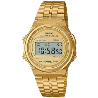 Reloj Casio Vintage A-171WEG-9A Unisex - Digital - Reloj Reloj Casio original | Compra en Relojchile Chile | Reloj Casio Chile | Reloj Reloj Chile - Reloj hombre chile - Reloj mujer chile - Reloj santiago - Reloj original chile - reloj elegante hombre - reloj casual mujer - reloj resistente al agua - reloj acero inoxidable - reloj deportivo hombre - tienda de relojes online chile