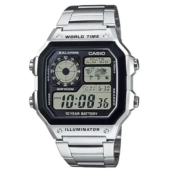 Reloj Casio AE-1200WHD-1AV Unisex - Digital - Reloj Reloj Casio original | Compra en Relojchile Chile | Reloj Casio Chile | Reloj Reloj Chile - Reloj hombre chile - Reloj mujer chile - Reloj santiago - Reloj original chile - reloj elegante hombre - reloj casual mujer - reloj resistente al agua - reloj acero inoxidable - reloj deportivo hombre - tienda de relojes online chile