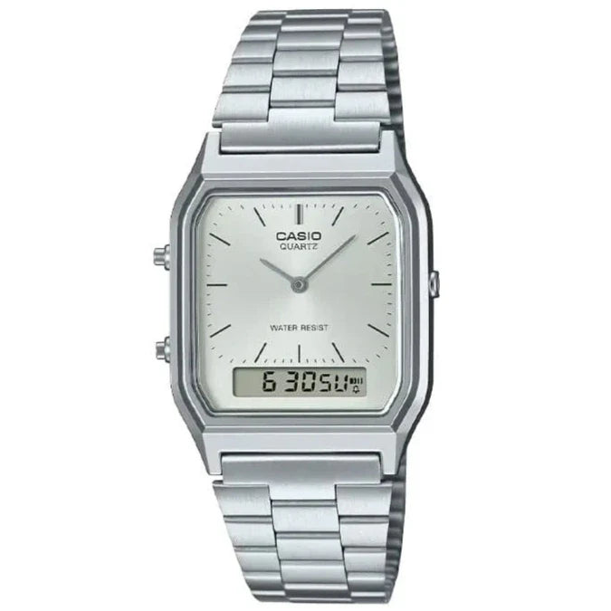 Reloj Casio AQ-230A-7A Unisex - Análogo Digital - Reloj Reloj Casio original | Compra en Relojchile Chile | Reloj Casio Chile | Reloj Reloj Chile - Reloj hombre chile - Reloj mujer chile - Reloj santiago - Reloj original chile - reloj elegante hombre - reloj casual mujer - reloj resistente al agua - reloj acero inoxidable - reloj deportivo hombre - tienda de relojes online chile
