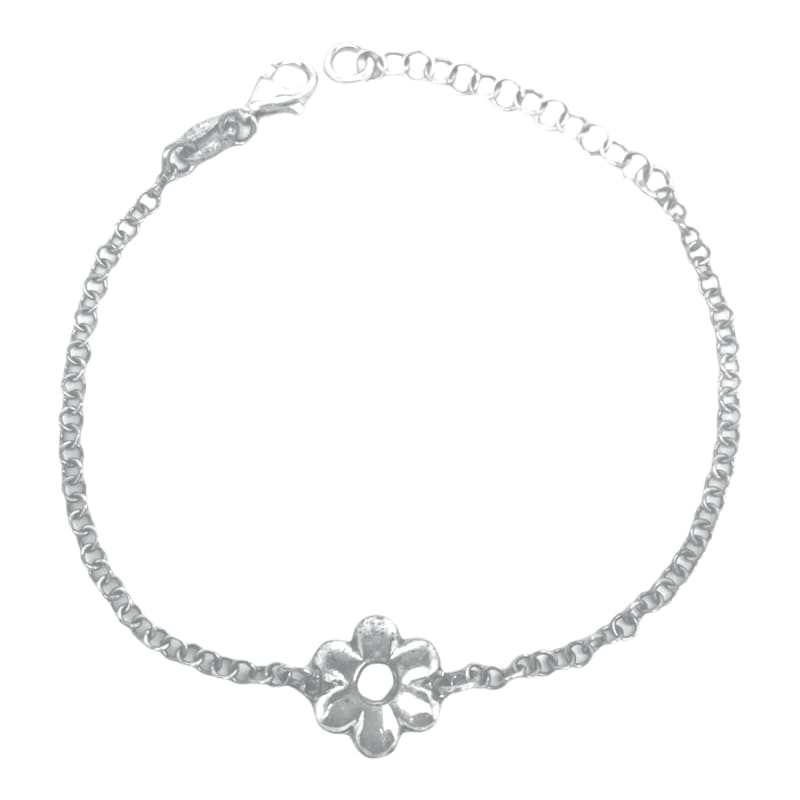 Pulsera de flor 18cm Plata Italiana 925 - Metalli - Default Title - Perfumisimo