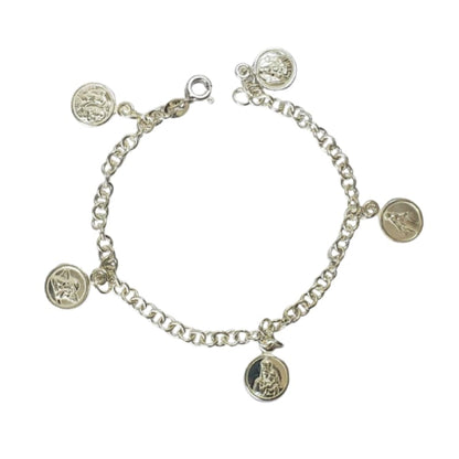 Pulsera gruesa 5 santos, 20cm plata 925 - Metalli - Default Title - Perfumisimo