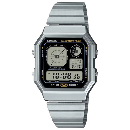 Reloj Casio A130WE-1A Unisex - Digital - Reloj Reloj Casio original | Compra en Relojchile Chile | Reloj Casio Chile | Reloj Reloj Chile - Reloj hombre chile - Reloj mujer chile - Reloj santiago - Reloj original chile - reloj elegante hombre - reloj casual mujer - reloj resistente al agua - reloj acero inoxidable - reloj deportivo hombre - tienda de relojes online chile