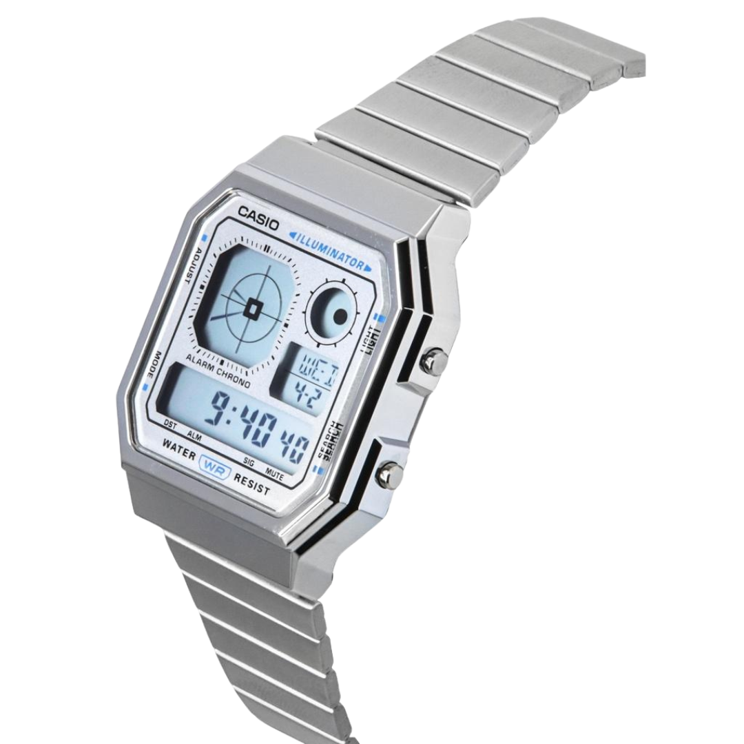 Reloj Casio A130WE-7A Unisex - Digital - Reloj Reloj Casio original | Compra en Relojchile Chile | Reloj Casio Chile | Reloj Reloj Chile - Reloj hombre chile - Reloj mujer chile - Reloj santiago - Reloj original chile - reloj elegante hombre - reloj casual mujer - reloj resistente al agua - reloj acero inoxidable - reloj deportivo hombre - tienda de relojes online chile