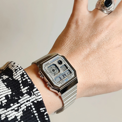 Reloj Casio A130WE-7A Unisex - Digital - Reloj Reloj Casio original | Compra en Relojchile Chile | Reloj Casio Chile | Reloj Reloj Chile - Reloj hombre chile - Reloj mujer chile - Reloj santiago - Reloj original chile - reloj elegante hombre - reloj casual mujer - reloj resistente al agua - reloj acero inoxidable - reloj deportivo hombre - tienda de relojes online chile