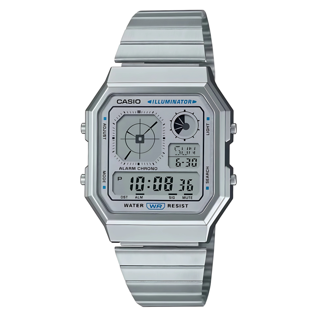 Reloj Casio A130WE-7A Unisex - Digital - Reloj Reloj Casio original | Compra en Relojchile Chile | Reloj Casio Chile | Reloj Reloj Chile - Reloj hombre chile - Reloj mujer chile - Reloj santiago - Reloj original chile - reloj elegante hombre - reloj casual mujer - reloj resistente al agua - reloj acero inoxidable - reloj deportivo hombre - tienda de relojes online chile