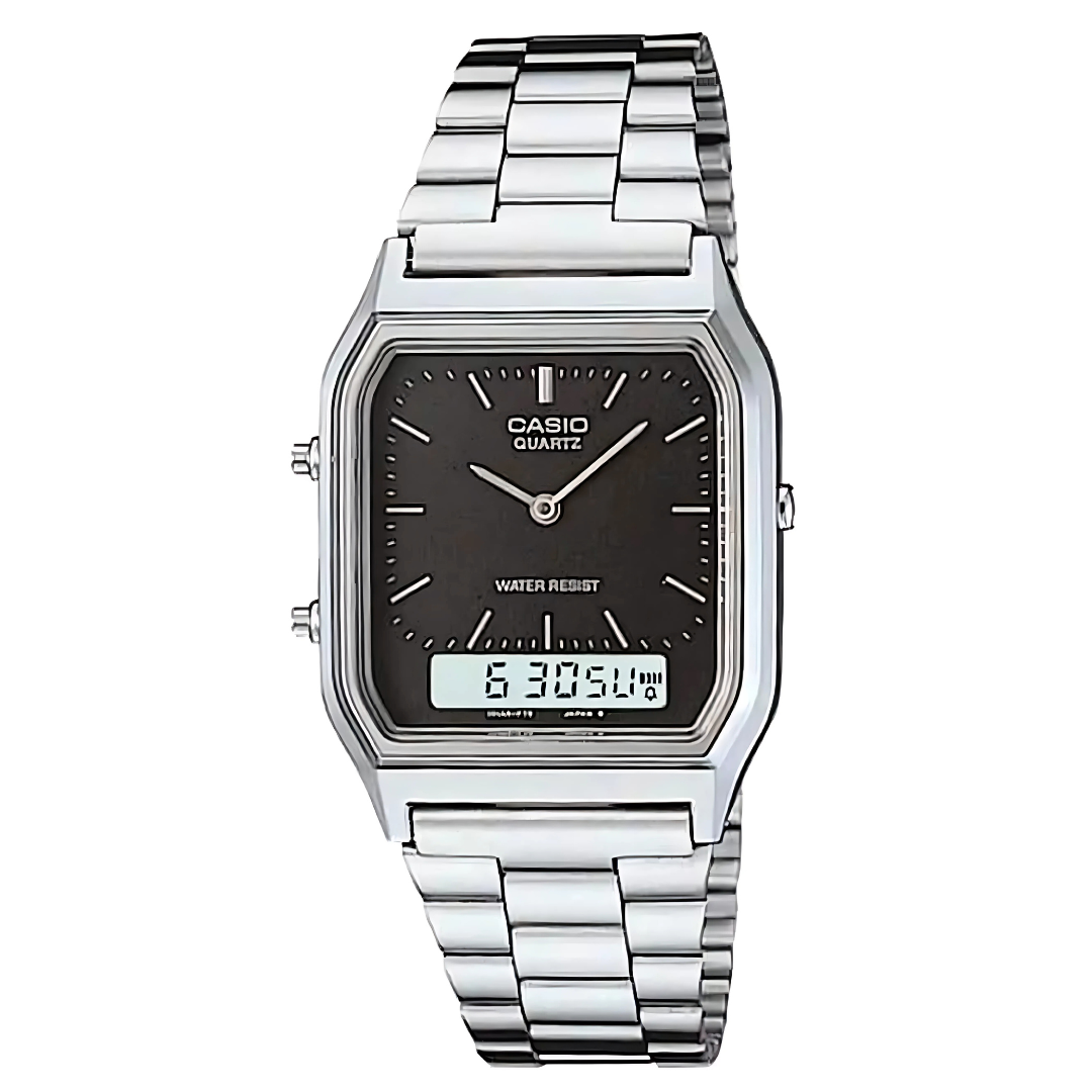 Reloj Casio AQ-230A-1D Unisex - Análogo Digital - Reloj Reloj Casio original | Compra en Relojchile Chile | Reloj Casio Chile | Reloj Reloj Chile - Reloj hombre chile - Reloj mujer chile - Reloj santiago - Reloj original chile - reloj elegante hombre - reloj casual mujer - reloj resistente al agua - reloj acero inoxidable - reloj deportivo hombre - tienda de relojes online chile