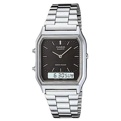 Reloj Casio AQ-230A-1D Unisex - Análogo Digital - Reloj Reloj Casio original | Compra en Relojchile Chile | Reloj Casio Chile | Reloj Reloj Chile - Reloj hombre chile - Reloj mujer chile - Reloj santiago - Reloj original chile - reloj elegante hombre - reloj casual mujer - reloj resistente al agua - reloj acero inoxidable - reloj deportivo hombre - tienda de relojes online chile